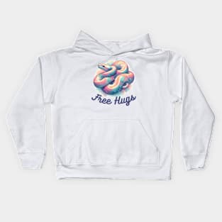 Free Hugs ball python snake Kids Hoodie